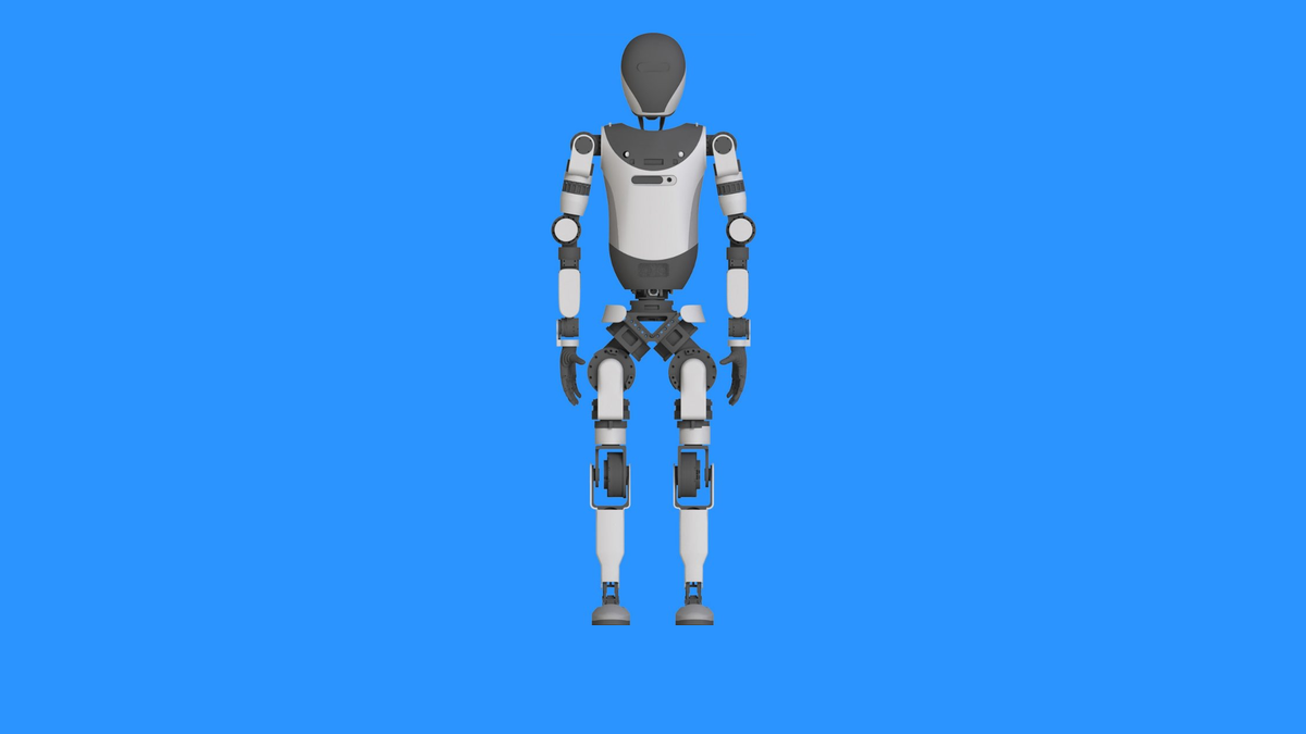 Vista frontal del robot humanoide Xiao Di de la patente china CN310247768S de BYD