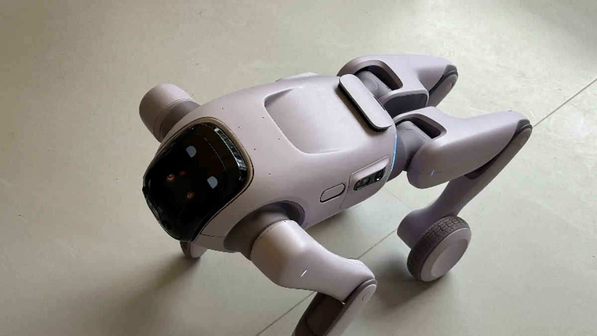 Le robot personnel PrimeBOT T1 en configuration quadrupède au sol