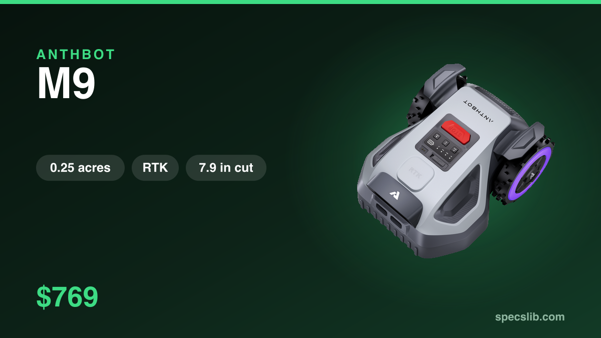 Anthbot M9 & M9 Pro: Wire-Free Challenger Launches 1,000 m² Robot Mower at Aggressive Price