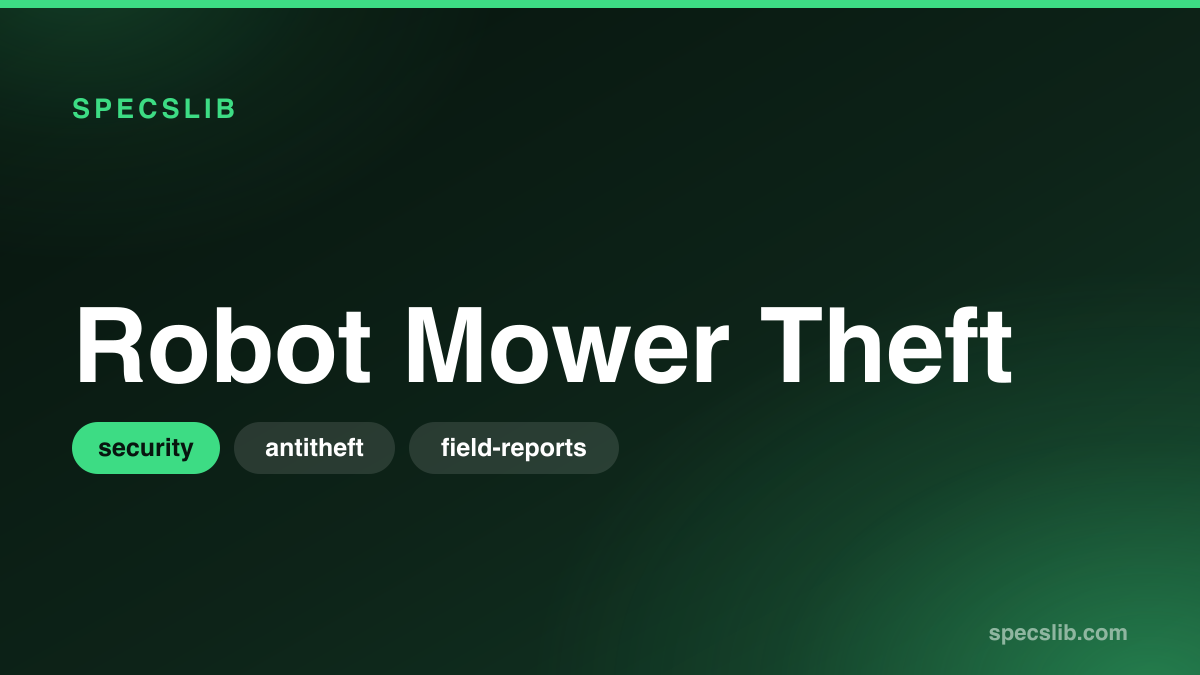 Robot Mower Theft: Do Anti-Theft Systems Actually Work? Real Owner Reports