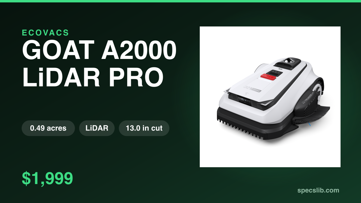 Ecovacs GOAT A-Series LiDAR Pro: Built-In Trimmer and 3D LiDAR, How Specs Compare to Rivals