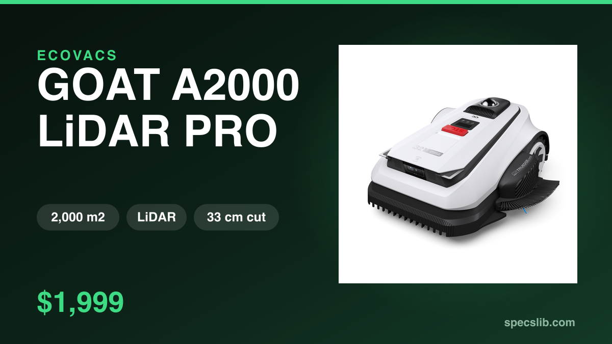 Ecovacs GOAT A-Series LiDAR Pro: Built-In Trimmer and 3D LiDAR, How Specs Compare to Rivals