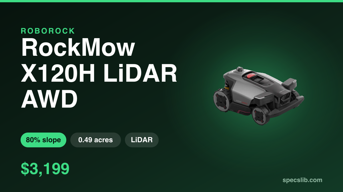 Roborock RockMow X120H: The AWD LiDAR Mower That Drops RTK Entirely