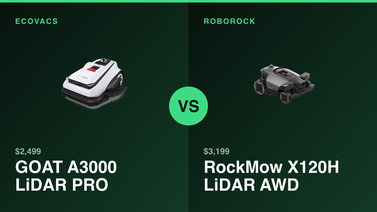 RockMow X120H frente a GOAT A3000 LiDAR PRO: dos formas de eliminar la antena RTK